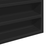 vidaXL Dulap cu vitrină, negru, 100x8,5x75 cm, lemn prelucrat vidaXL Dulap cu vitrină, negru, 100x8,5x75 cm, lemn prelucrat