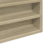 vidaXL Dulap cu vitrină, stejar sonoma, 100x8,5x75 cm, lemn prelucrat