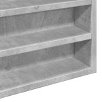 vidaXL Dulap cu vitrină, gri beton, 100x8,5x75 cm, lemn prelucrat