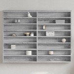 vidaXL Dulap cu vitrină, sonoma gri, 100x8,5x75 cm, lemn prelucrat vidaXL Dulap cu vitrină, sonoma gri, 100x8,5x75 cm, lemn prelucrat