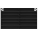 vidaXL Dulap cu vitrină, negru, 100x8,5x58 cm, lemn prelucrat vidaXL Dulap cu vitrină, negru, 100x8,5x58 cm, lemn prelucrat