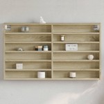 vidaXL Dulap cu vitrină, stejar sonoma, 100x8,5x58 cm, lemn prelucrat vidaXL Dulap cu vitrină, stejar sonoma, 100x8,5x58 cm, lemn prelucrat