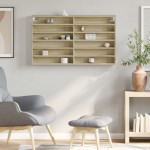 vidaXL Dulap cu vitrină, stejar sonoma, 100x8,5x58 cm, lemn prelucrat vidaXL Dulap cu vitrină, stejar sonoma, 100x8,5x58 cm, lemn prelucrat