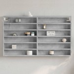 vidaXL Dulap cu vitrină, gri beton, 100x8,5x58 cm, lemn prelucrat vidaXL Dulap cu vitrină, gri beton, 100x8,5x58 cm, lemn prelucrat