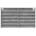 vidaXL Dulap cu vitrină, gri beton, 100x8,5x58 cm, lemn prelucrat vidaXL Dulap cu vitrină, gri beton, 100x8,5x58 cm, lemn prelucrat