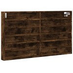 vidaXL Dulap cu vitrină, stejar fumuriu, 100x8,5x58 cm, lemn prelucrat vidaXL Dulap cu vitrină, stejar fumuriu, 100x8,5x58 cm, lemn prelucrat