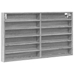 vidaXL Dulap cu vitrină, sonoma gri, 100x8,5x58 cm, lemn prelucrat