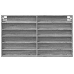 vidaXL Dulap cu vitrină, sonoma gri, 100x8,5x58 cm, lemn prelucrat
