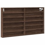 vidaXL Dulap cu vitrină, stejar maro, 100x8,5x58 cm, lemn prelucrat vidaXL Dulap cu vitrină, stejar maro, 100x8,5x58 cm, lemn prelucrat