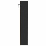 vidaXL Dulap cu vitrină, negru, 100x8,5x58 cm, lemn prelucrat vidaXL Dulap cu vitrină, negru, 100x8,5x58 cm, lemn prelucrat