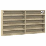 vidaXL Dulap cu vitrină, stejar sonoma, 100x8,5x50 cm, lemn prelucrat vidaXL Dulap cu vitrină, stejar sonoma, 100x8,5x50 cm, lemn prelucrat