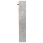 vidaXL Dulap cu vitrină, gri beton, 100x8,5x50 cm, lemn prelucrat vidaXL Dulap cu vitrină, gri beton, 100x8,5x50 cm, lemn prelucrat