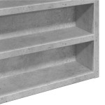 vidaXL Dulap cu vitrină, gri beton, 100x8,5x50 cm, lemn prelucrat vidaXL Dulap cu vitrină, gri beton, 100x8,5x50 cm, lemn prelucrat