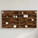 vidaXL Dulap cu vitrină, stejar fumuriu, 100x8,5x50 cm, lemn prelucrat vidaXL Dulap cu vitrină, stejar fumuriu, 100x8,5x50 cm, lemn prelucrat