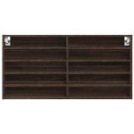 vidaXL Dulap cu vitrină, stejar maro, 100x8,5x50 cm, lemn prelucrat