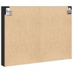 vidaXL Dulap cu vitrină, negru, 80x8,5x58 cm, lemn prelucrat