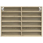 vidaXL Dulap cu vitrină, stejar sonoma, 80x8,5x58 cm, lemn prelucrat vidaXL Dulap cu vitrină, stejar sonoma, 80x8,5x58 cm, lemn prelucrat