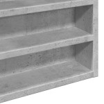 vidaXL Dulap cu vitrină, gri beton, 80x8,5x58 cm, lemn prelucrat