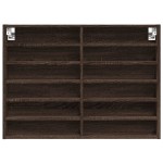 vidaXL Dulap cu vitrină, stejar maro, 80x8,5x58 cm, lemn prelucrat vidaXL Dulap cu vitrină, stejar maro, 80x8,5x58 cm, lemn prelucrat