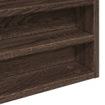 vidaXL Dulap cu vitrină, stejar maro, 80x8,5x58 cm, lemn prelucrat vidaXL Dulap cu vitrină, stejar maro, 80x8,5x58 cm, lemn prelucrat