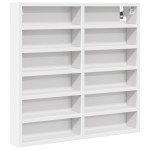 vidaXL Dulap cu vitrină, alb, 60x8,5x58 cm, lemn prelucrat vidaXL Dulap cu vitrină, alb, 60x8,5x58 cm, lemn prelucrat