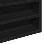 vidaXL Dulap cu vitrină, negru, 60x8,5x58 cm, lemn prelucrat vidaXL Dulap cu vitrină, negru, 60x8,5x58 cm, lemn prelucrat
