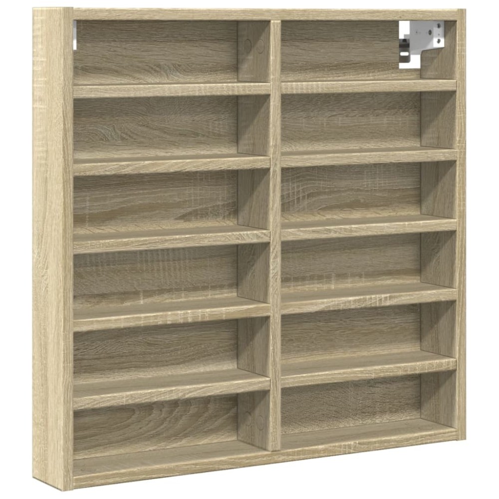 vidaXL Dulap cu vitrină, stejar sonoma, 60x8,5x58 cm, lemn prelucrat