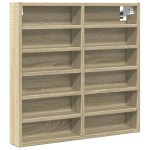 vidaXL Dulap cu vitrină, stejar sonoma, 60x8,5x58 cm, lemn prelucrat vidaXL Dulap cu vitrină, stejar sonoma, 60x8,5x58 cm, lemn prelucrat