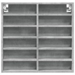 vidaXL Dulap cu vitrină, gri beton, 60x8,5x58 cm, lemn prelucrat