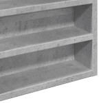 vidaXL Dulap cu vitrină, gri beton, 60x8,5x58 cm, lemn prelucrat