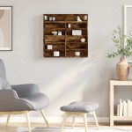 vidaXL Dulap cu vitrină, stejar fumuriu, 60x8,5x58 cm, lemn prelucrat vidaXL Dulap cu vitrină, stejar fumuriu, 60x8,5x58 cm, lemn prelucrat