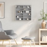 vidaXL Dulap cu vitrină, sonoma gri, 60x8,5x58 cm, lemn prelucrat vidaXL Dulap cu vitrină, sonoma gri, 60x8,5x58 cm, lemn prelucrat