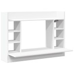 vidaXL Birou montat pe perete, alb, 105x48x75 cm, lemn prelucrat