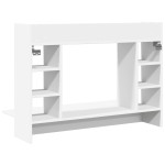 vidaXL Birou montat pe perete, alb, 105x48x75 cm, lemn prelucrat