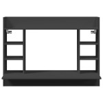 vidaXL Birou montat pe perete, negru, 105x48x75 cm, lemn prelucrat