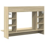 vidaXL Birou montat pe perete stejar sonoma 105x48x75cm lemn prelucrat