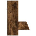 vidaXL Birou montat perete stejar fumuriu 105x48x75cm lemn prelucrat