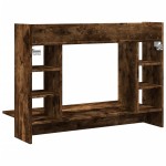vidaXL Birou montat perete stejar fumuriu 105x48x75cm lemn prelucrat