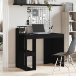 vidaXL Birou, negru, 103,5x56,5x94 cm, lemn prelucrat vidaXL Birou, negru, 103,5x56,5x94 cm, lemn prelucrat