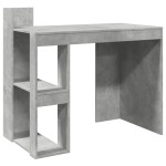 vidaXL Birou, gri beton, 103,5x56,5x94 cm, lemn prelucrat