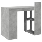 vidaXL Birou, gri beton, 103,5x56,5x94 cm, lemn prelucrat