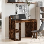 vidaXL Birou, stejar fumuriu, 103,5x56,5x94 cm, lemn prelucrat