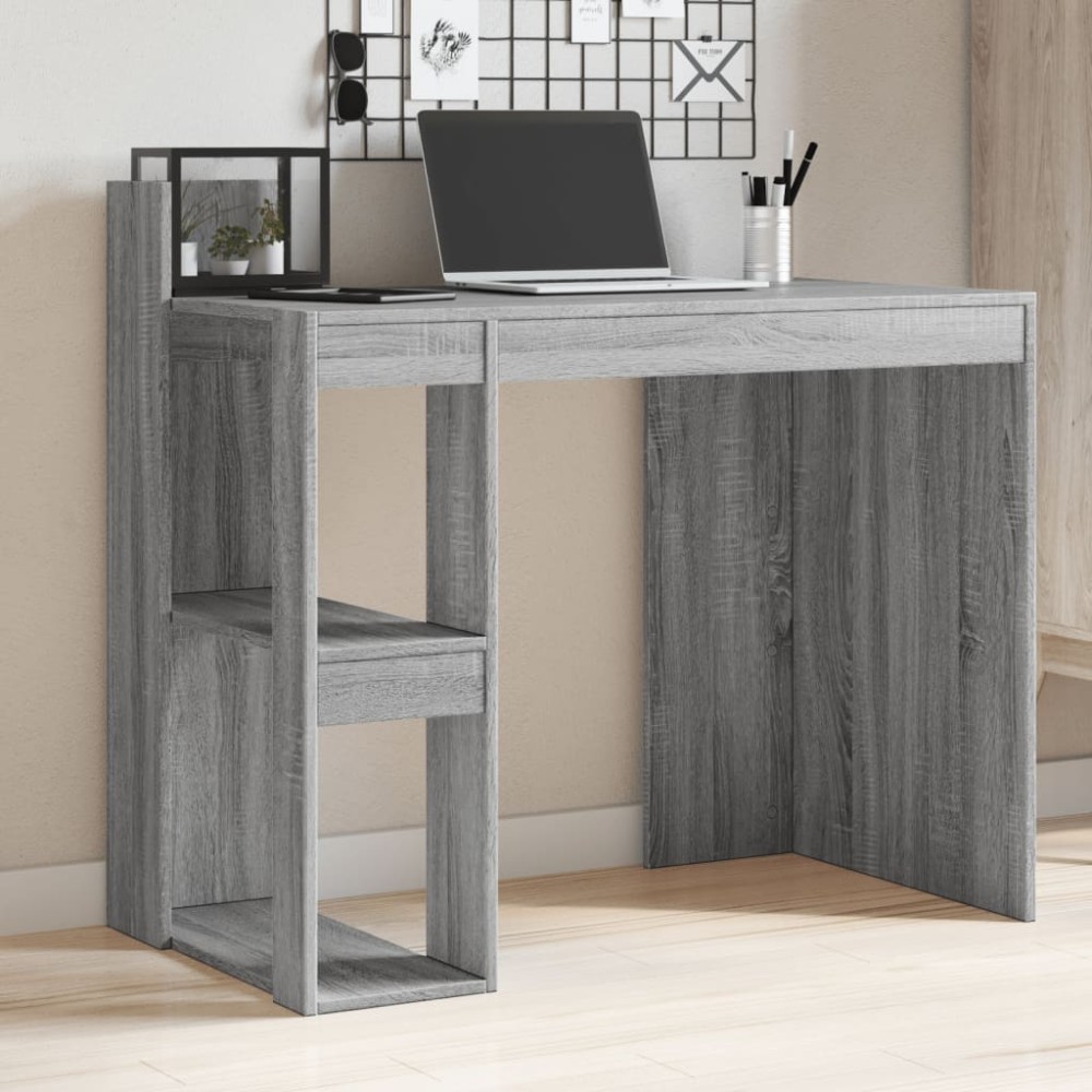 vidaXL Birou, gri sonoma, 103,5x56,5x94 cm, lemn prelucrat