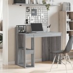 vidaXL Birou, gri sonoma, 103,5x56,5x94 cm, lemn prelucrat