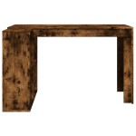 vidaXL Birou, stejar fumuriu, 123,5x73,5x75 cm, lemn prelucrat
