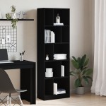 vidaXL Bibliotecă, negru, 57x28,5x174 cm, lemn prelucrat