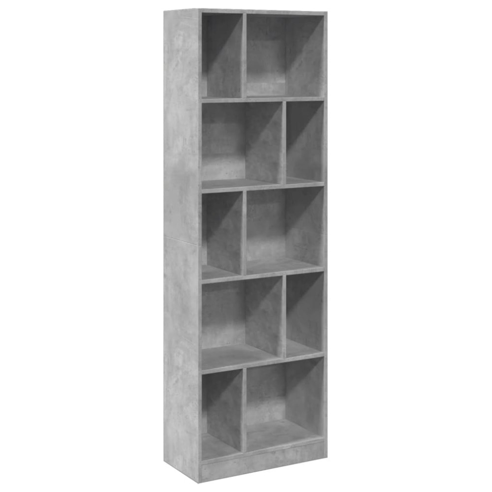 vidaXL Bibliotecă, gri beton, 57x28,5x174 cm, lemn prelucrat