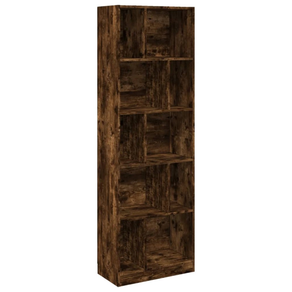 vidaXL Bibliotecă, stejar fumuriu, 57x28,5x174 cm, lemn prelucrat