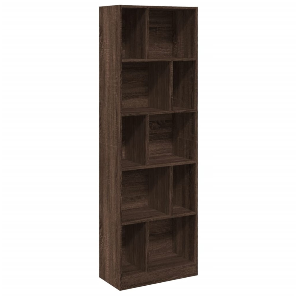 vidaXL Bibliotecă, stejar maro, 57x28,5x174 cm, lemn prelucrat