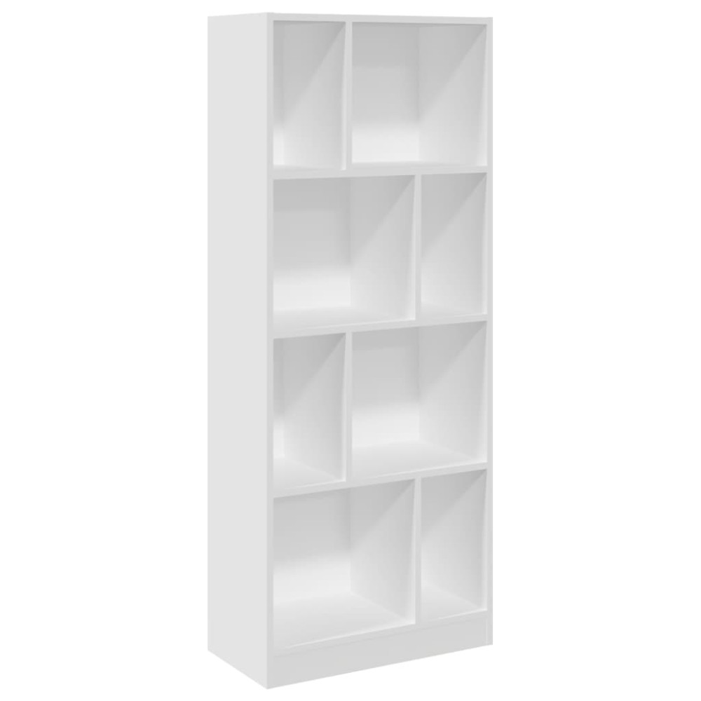 vidaXL Bibliotecă, alb, 57x28,5x141 cm, lemn prelucrat